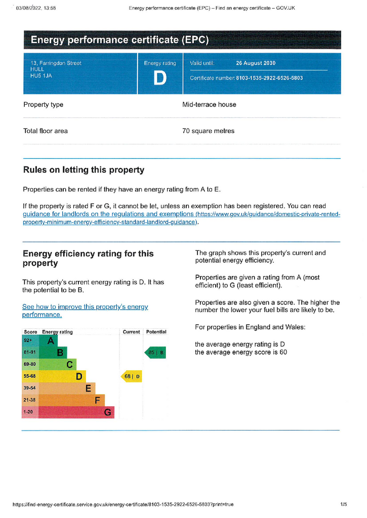 EPC Certificate