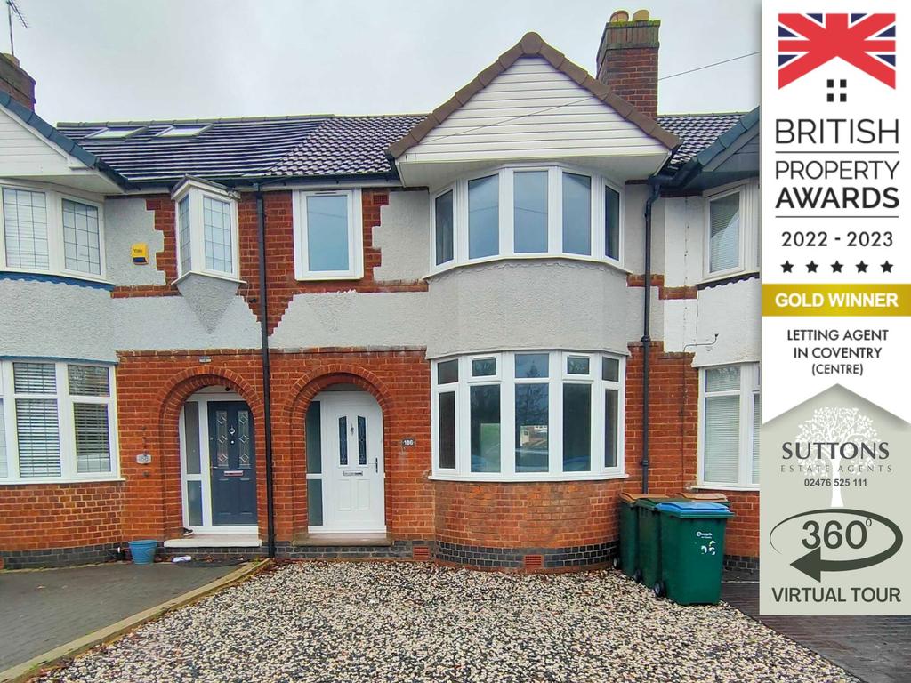 Norman Place Road, Coventry, CV6 3 bed terraced house £1,250 pcm (£