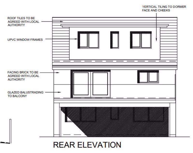 Plot rear elevation