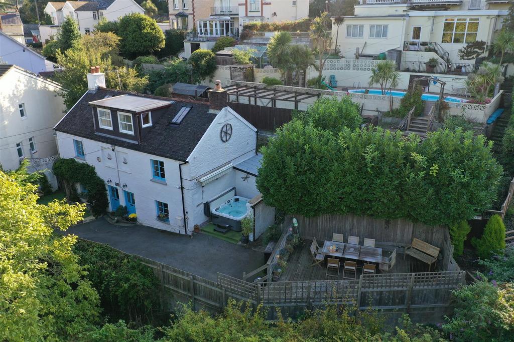 Seacombe Cottage drone deck hot tub.JPG