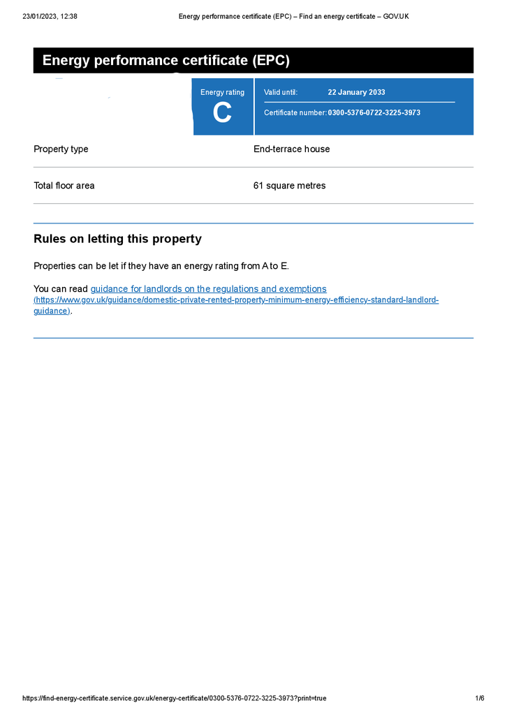 EPC Certificate