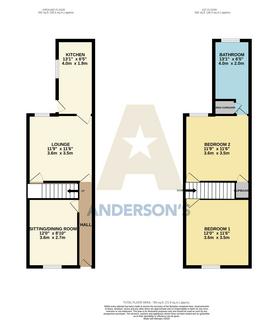 2 bedroom terraced house to rent, Clarendon Park