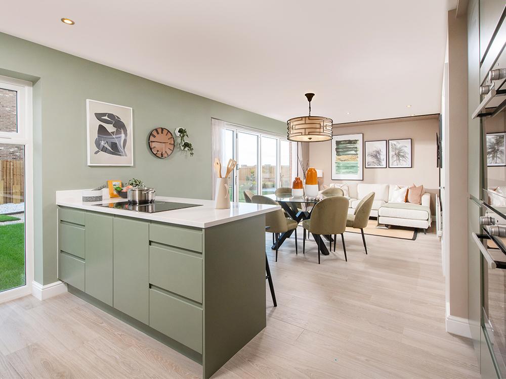 Open plan kitchen/dining/family area with...