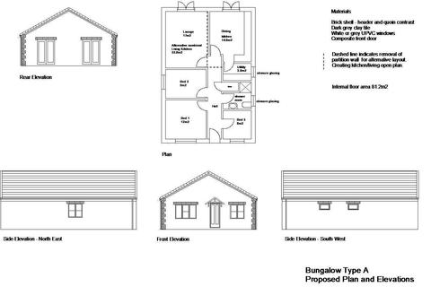 Land for sale - Building Plot for x2 Three Bedroom Detached Bungalows, Stoneyford Road, Sutton-in-Ashfield