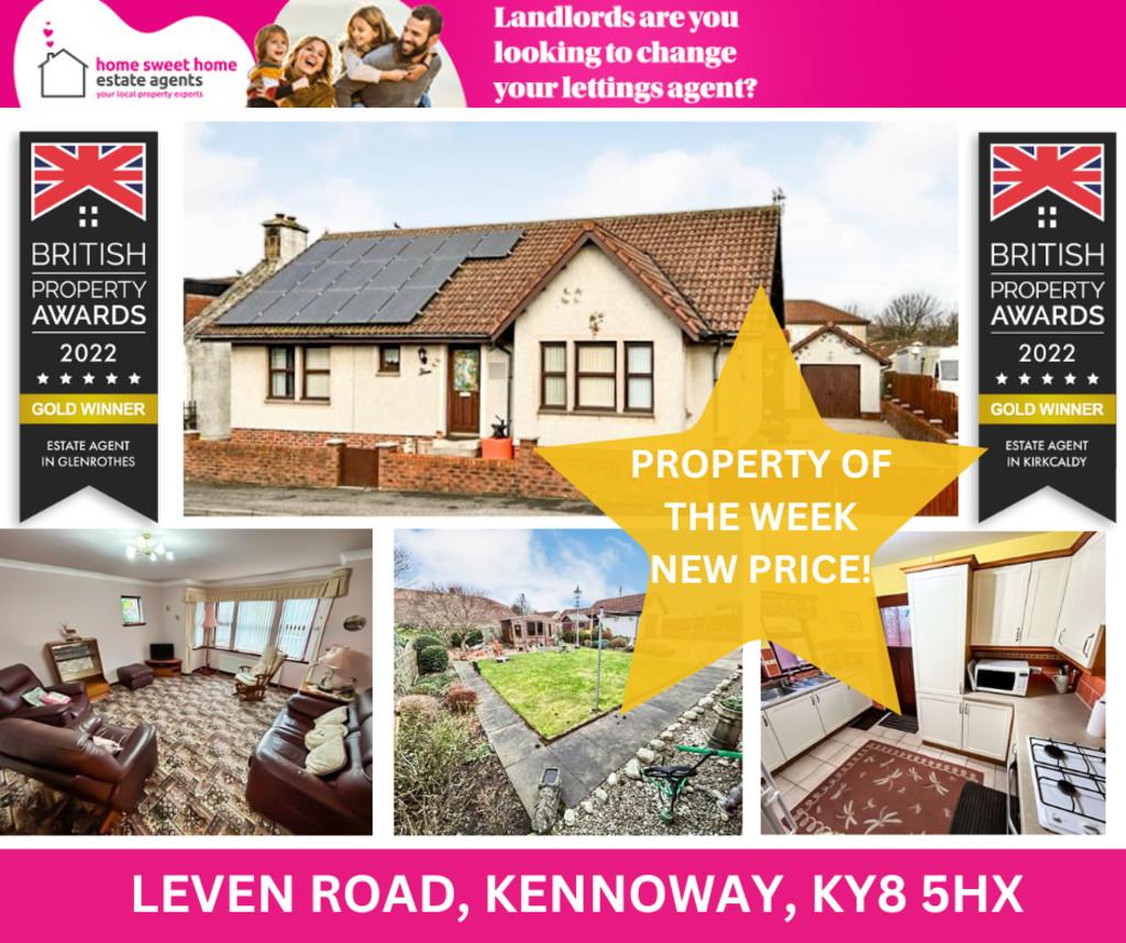 Leven Road, Kennoway 3 bed detached bungalow £197,000