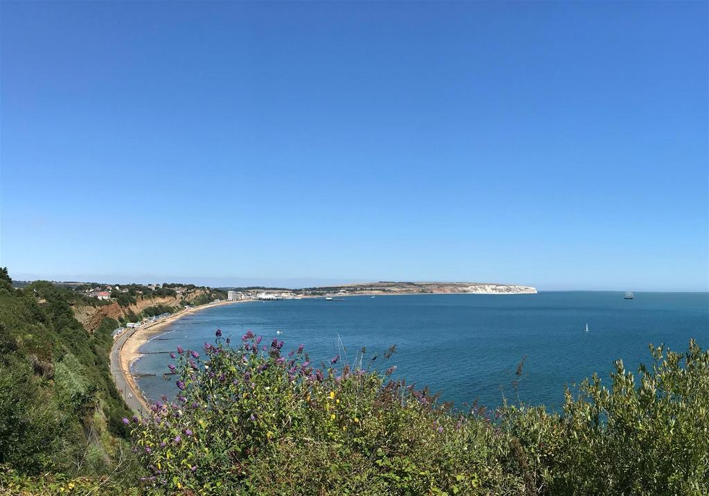 Shanklin Bay from the cliff path