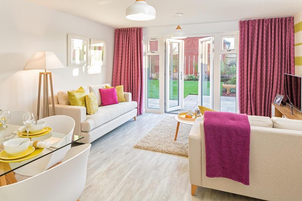 Spacious lounge, wootton, 2 bed house type