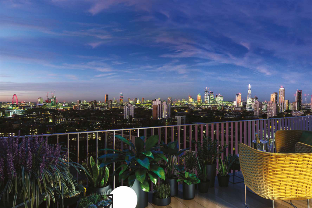 Roof terrace view