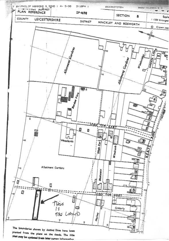 High Tor West, Earl Shilton Land £15,000