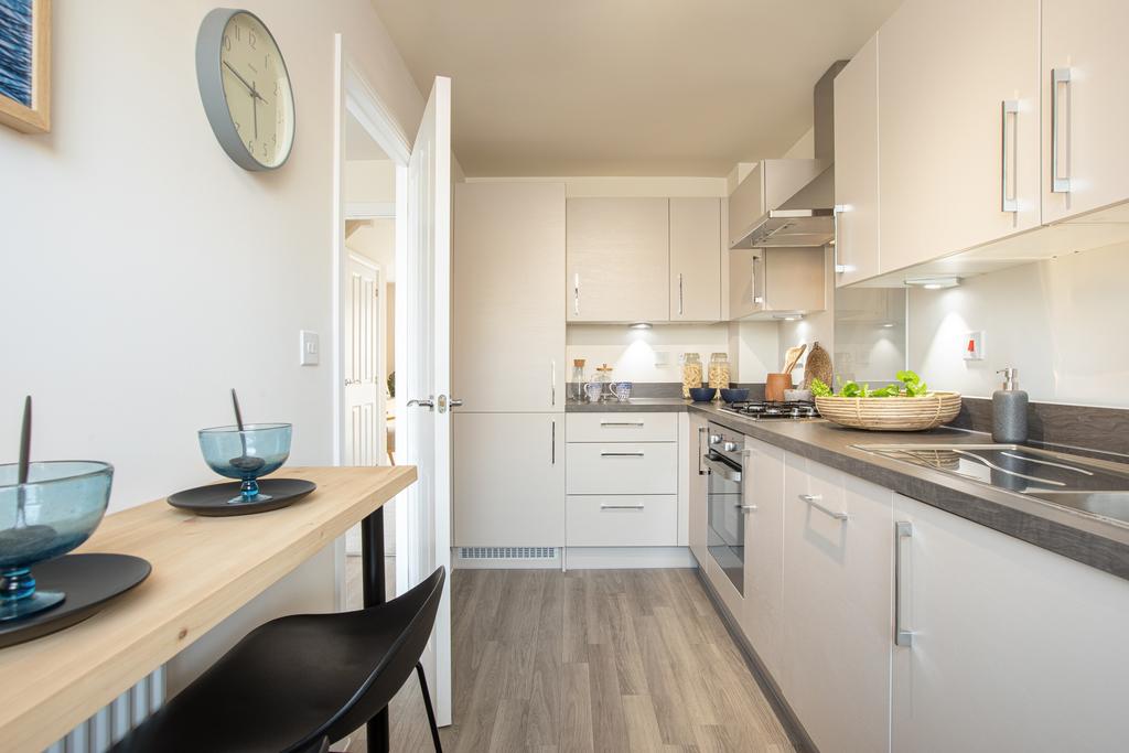Nobury kitchen with breakfast area