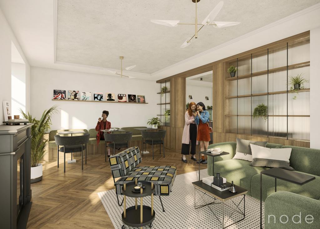 Node London Brixton - Residents Lounge w people...