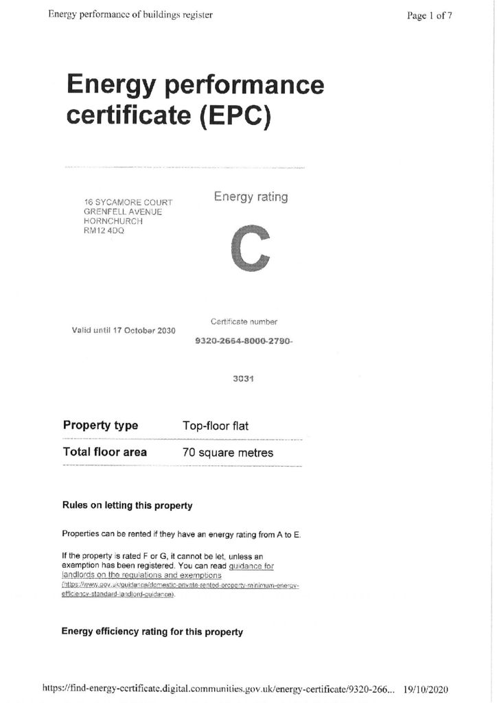 EPC Certificate