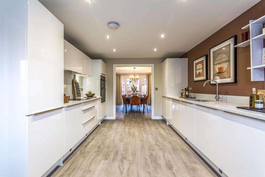 A bright, spacious and open plan kitchen...