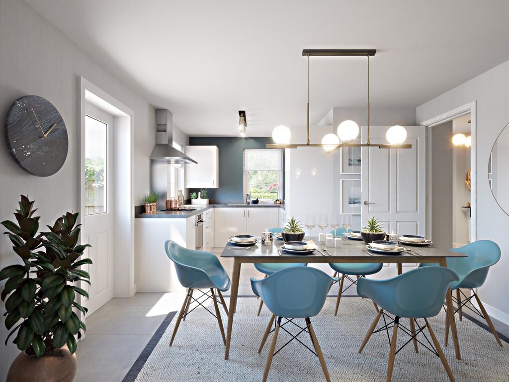 Internal view of kitchen in Elmsgate house type