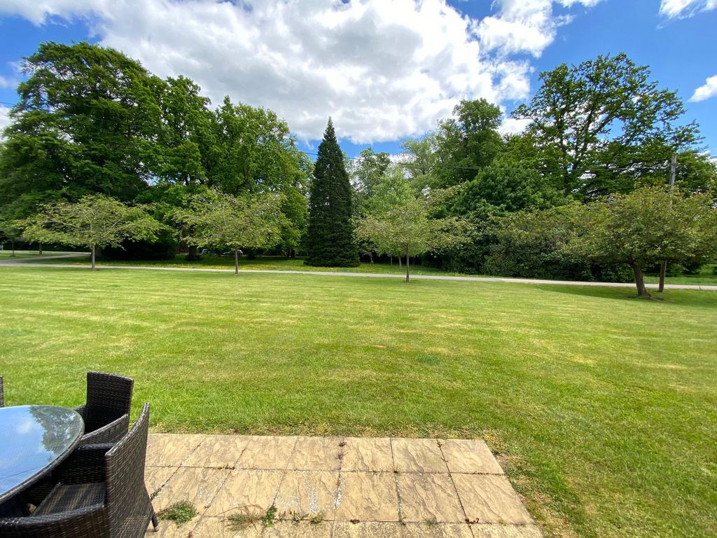 Patio Outlook Over Beautiful  Rolling Lawns