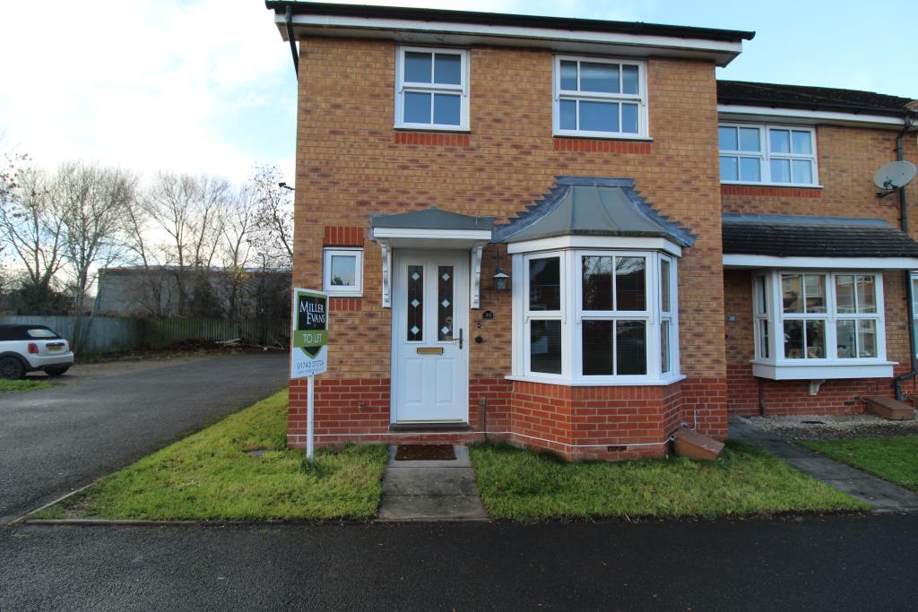 30 Gowan Court, Berwick Grange, Shrewsbury, SY1 4YD 3 bed end of terrace house £775 pcm (£179 pw)
