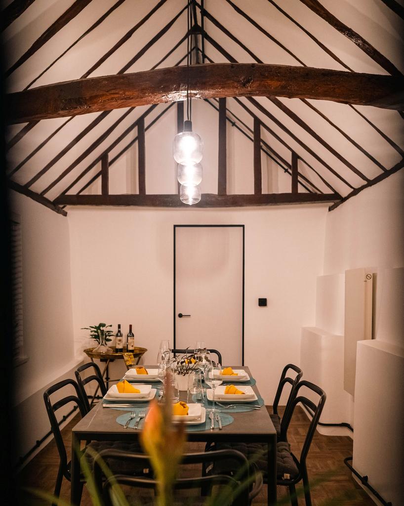 Beams &amp; Vaulted Dining