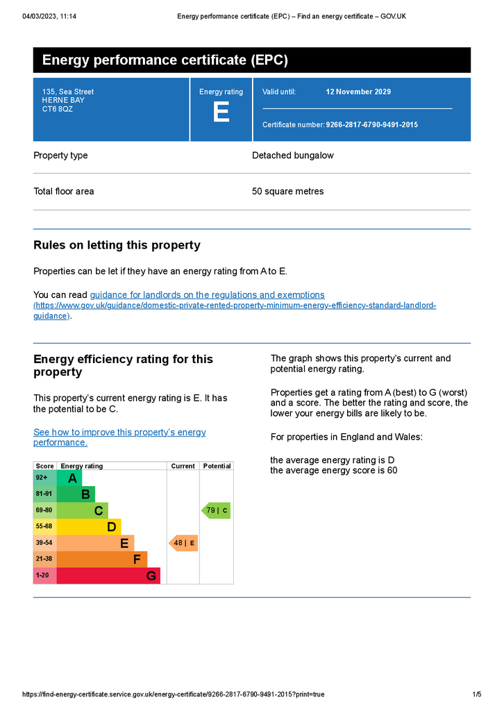 Energy performance certificate (EPC) – Find an ene