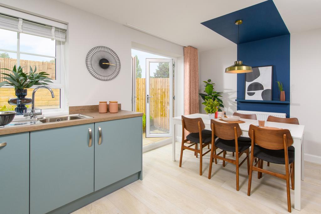 Dining area inside Ellerton home