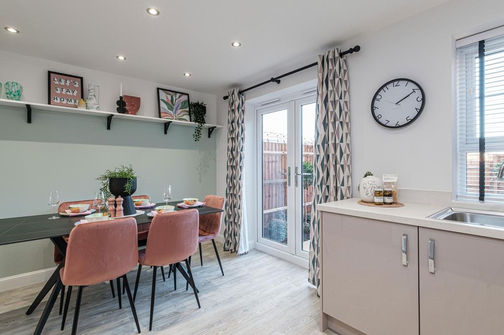 Interior view of the kitchen & dining space in...