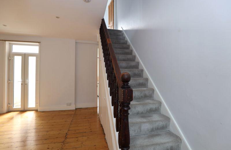 Stairs to first...