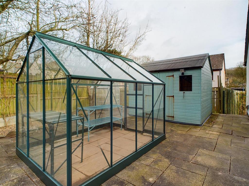 Greenhouse &amp; Wooden Storage Shed