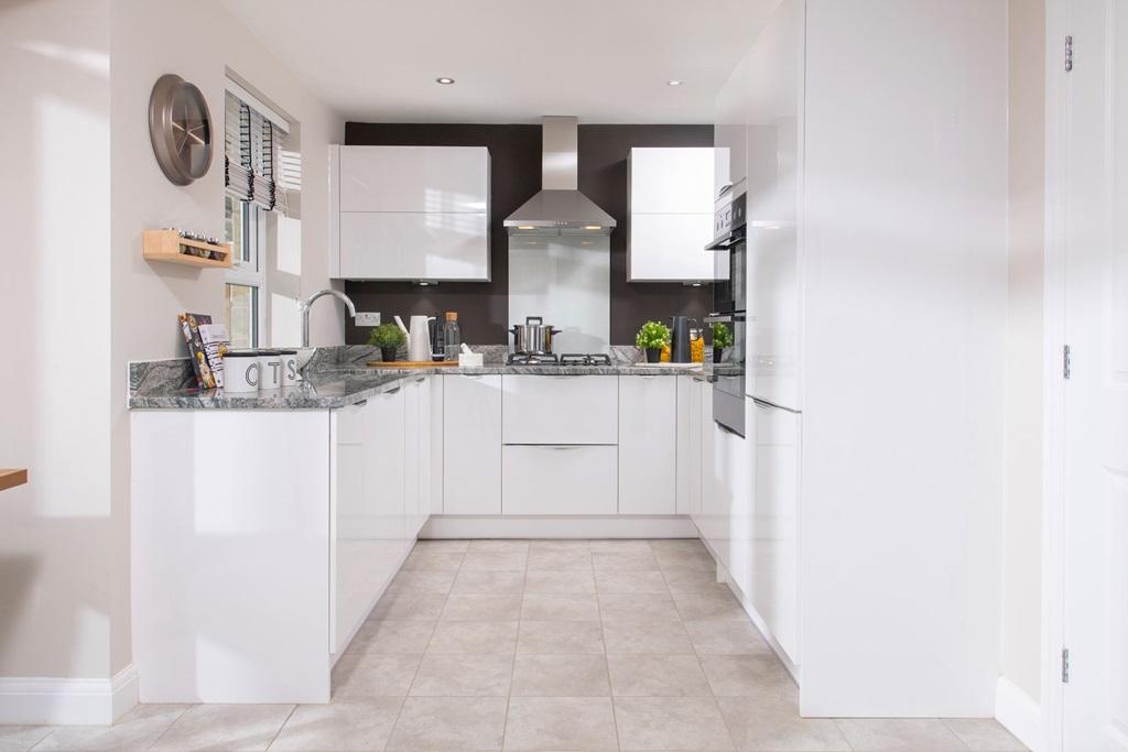 Bright open plan kitchen