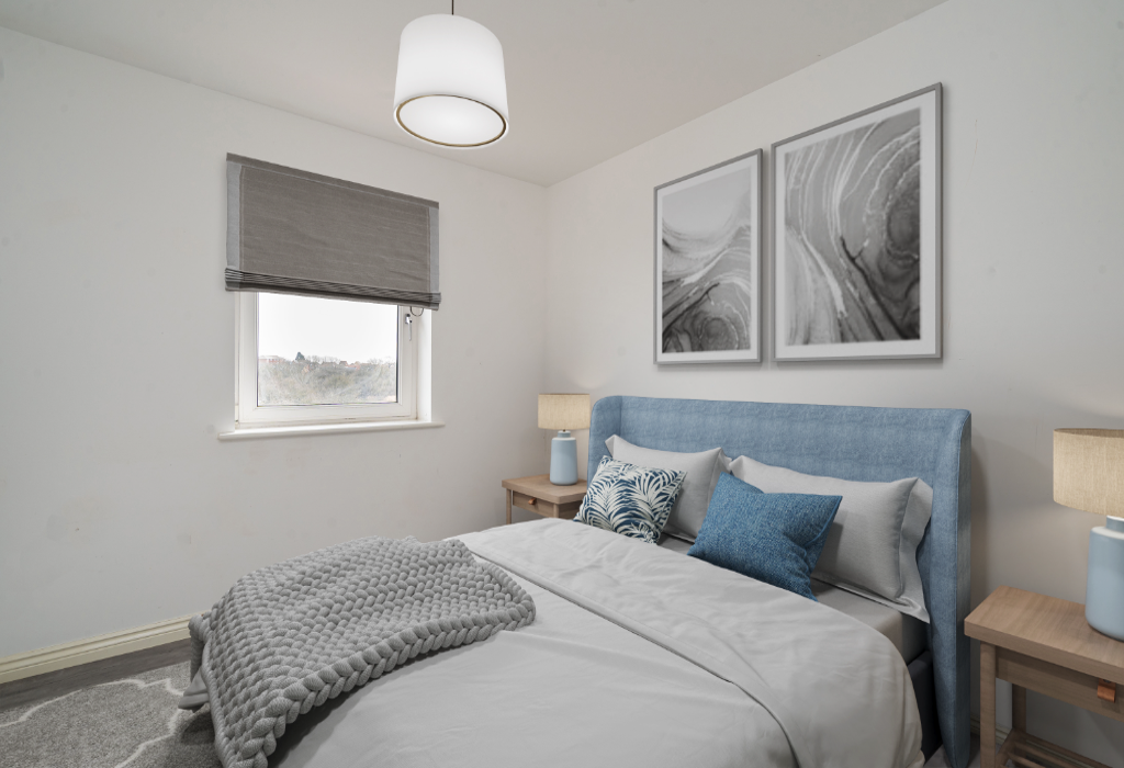 Virtually Staged Second Bedroom