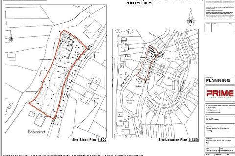 Plot for sale, Mynachlog Road, Pontyberem