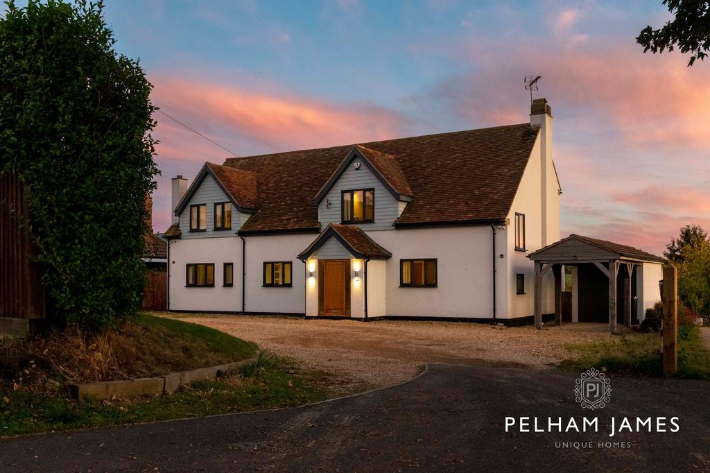 Front aspect at twilight