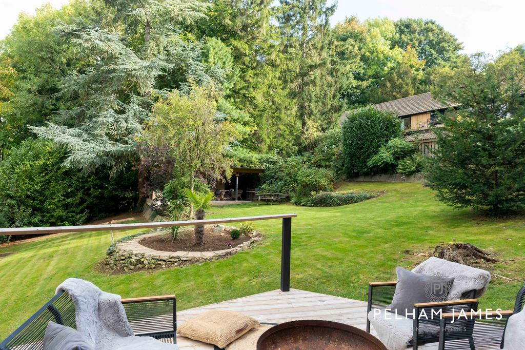 Decking and garden from Kota Hut decking, The...