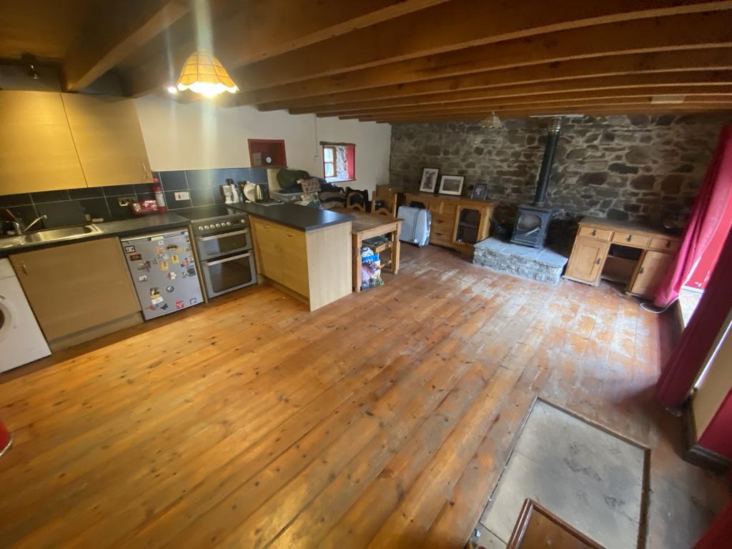 Cottage open plan kitchen/living area