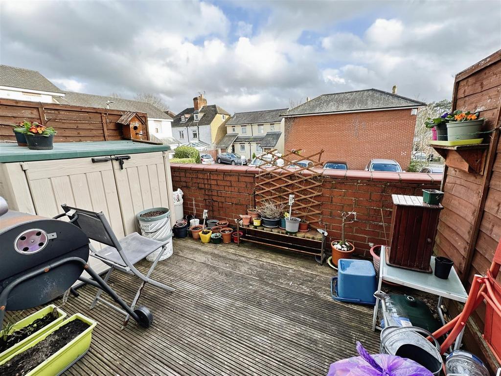 Decked patio area