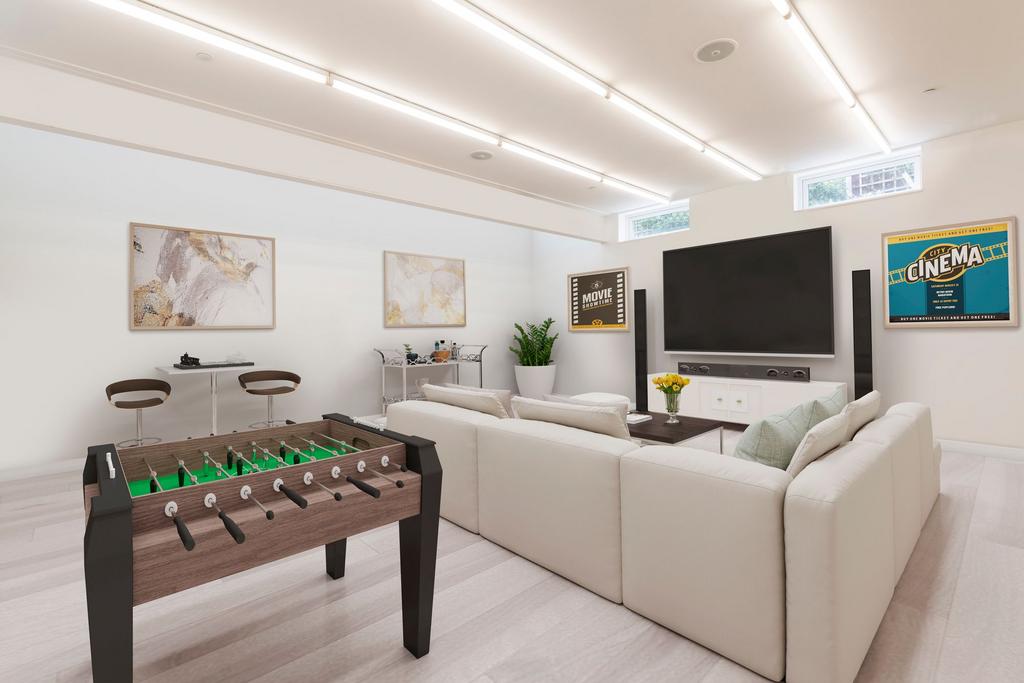Basement Studio, Virtually Staged as Games Room