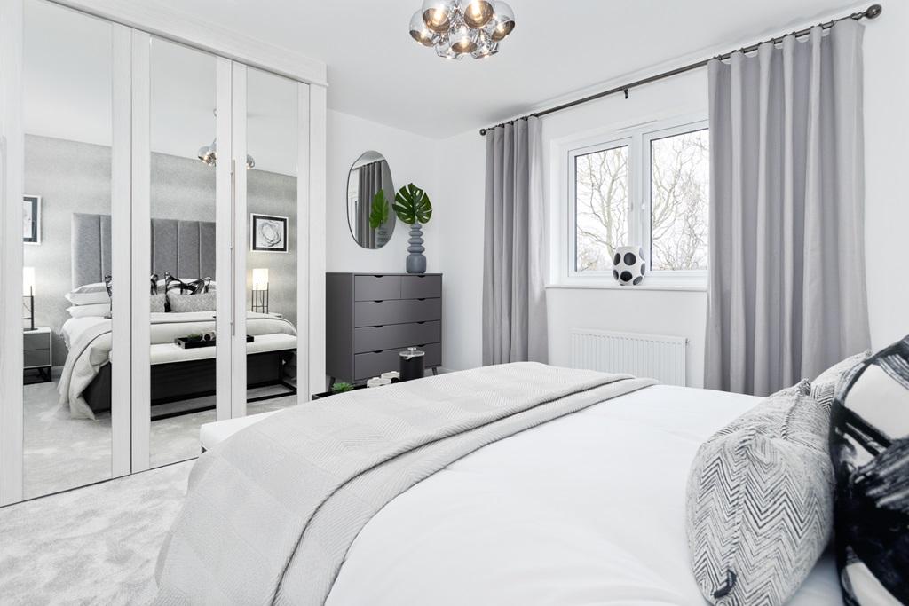 The main bedroom also has space for built in...