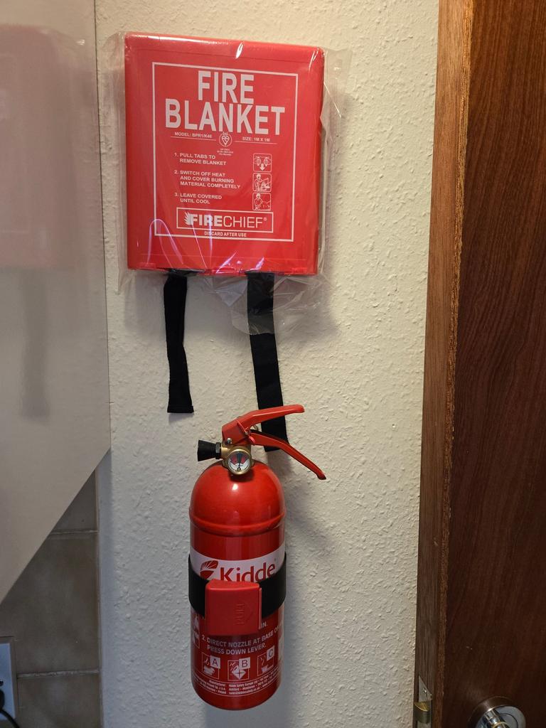 Fire Extinguisher and Blanket