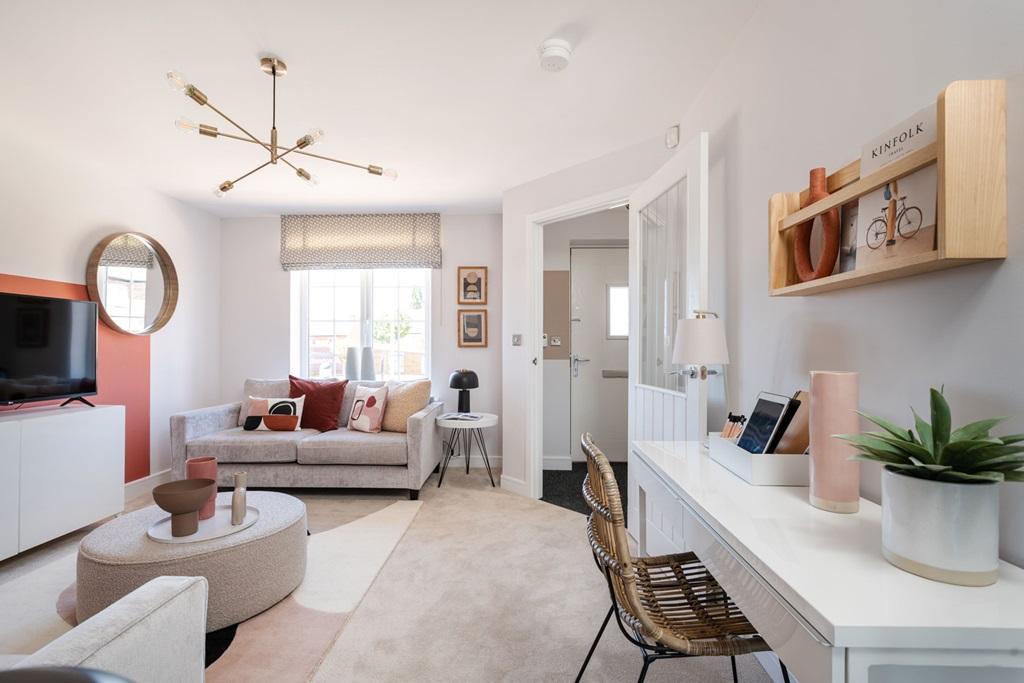 The lounge overlooks the front of the home