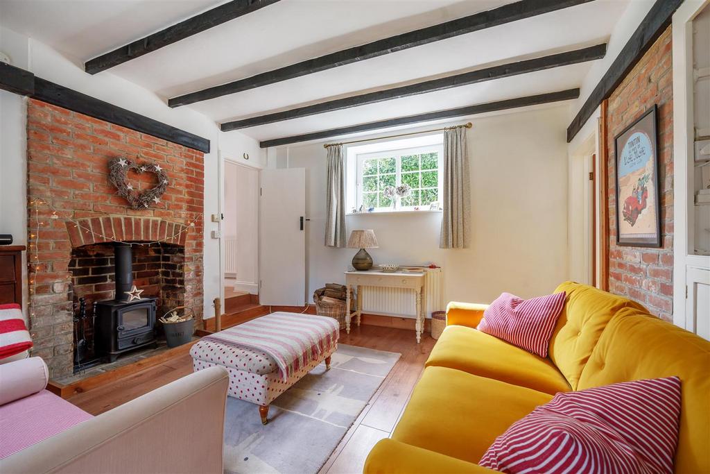 Sitting room with fireplace