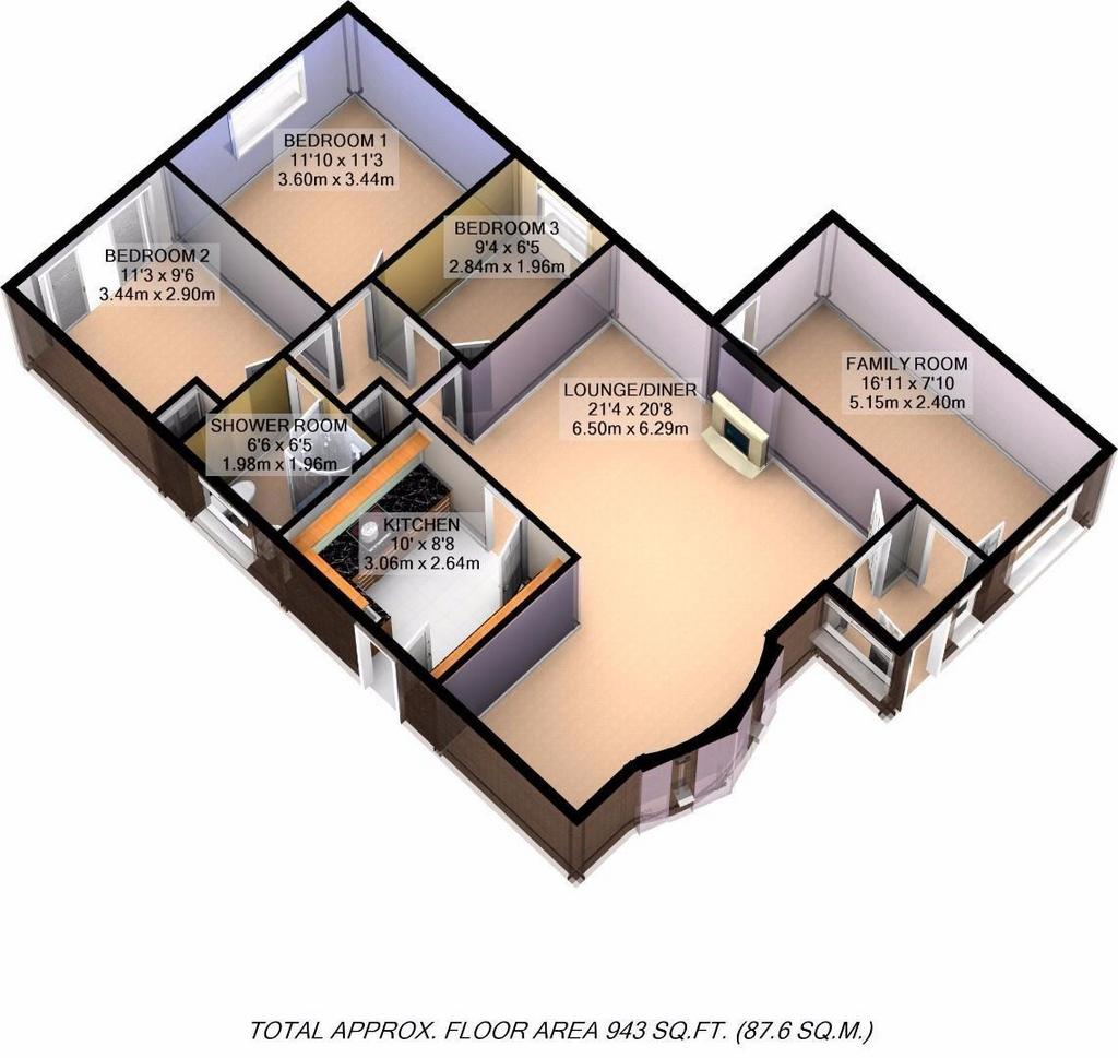 Connolly Drive, Rothwell 3 bed detached bungalow £950 pcm (£219 pw)