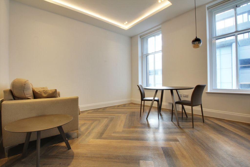 Living room and dining room area of the open plan