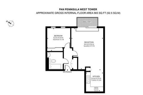 1 bedroom flat to rent, Canary wharf, London, E14 9HA
