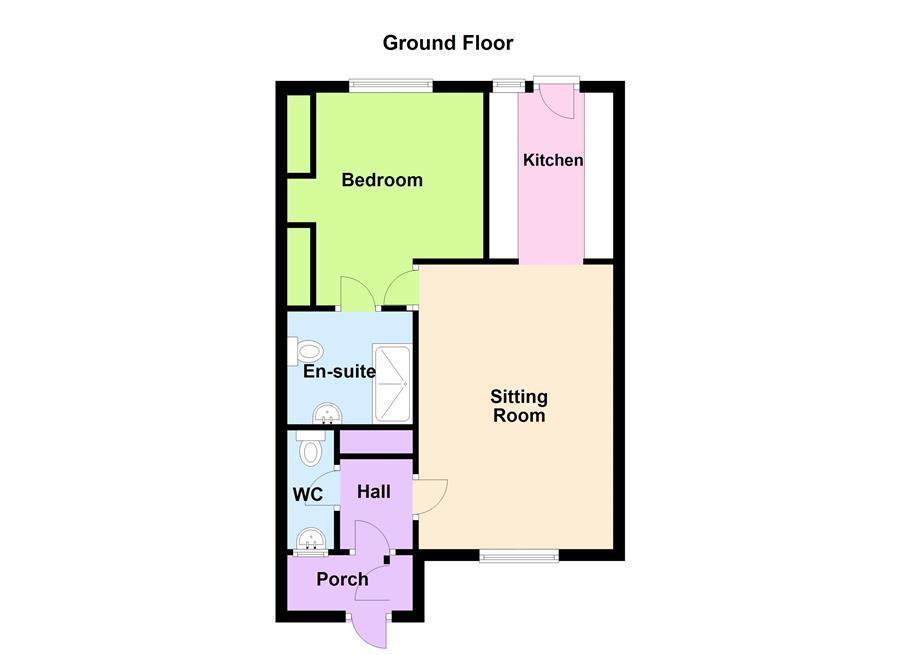 Burford Gardens, Evesham 1 bed semidetached bungalow for sale £114,950