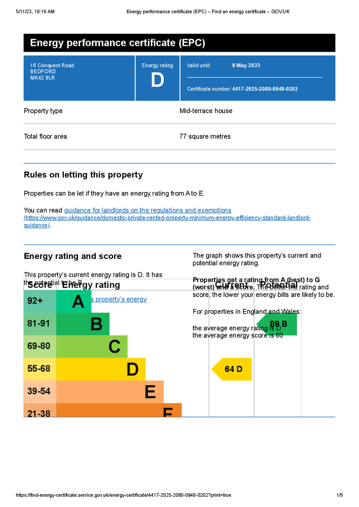 EPC Certificate
