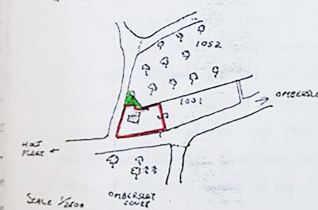 Green Boundary of Rented Land From Ombersley Cons