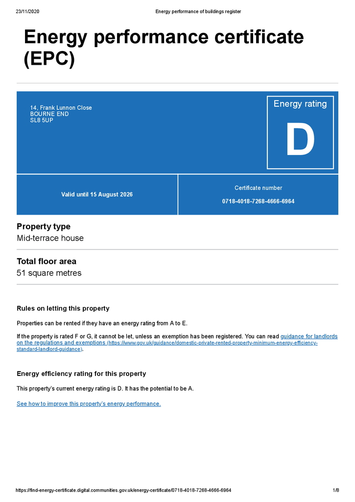 EPC Certificate