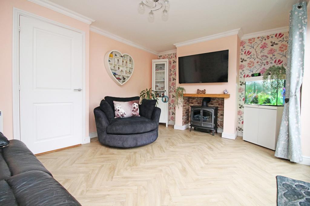 Living room, fireplace