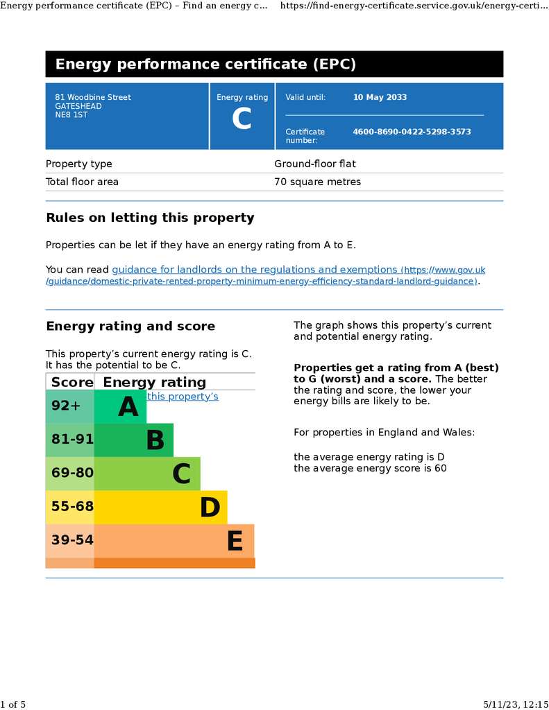 Woodbine Street, Gateshead, NE8 2 bed ground floor flat - £600 pcm (£ ...