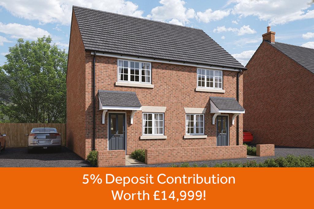 Plot 49, The Hardwick at Stamford Gardens, Uffington Road PE9 2 bed semidetached house for sale