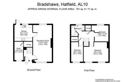 3 bedroom terraced house to rent, Bradshaws, Hatfield AL10 9QW