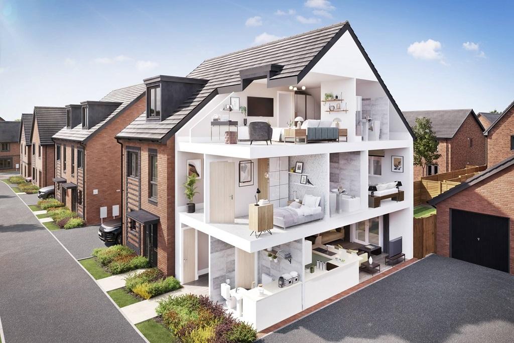 The Harrton Plot 437 at Ockley Park, Ockley Lane BN6 3 bed semi